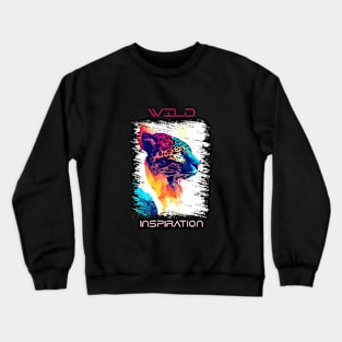 Jaguar Wild Nature Animal Colors Art Painting Crewneck Sweatshirt